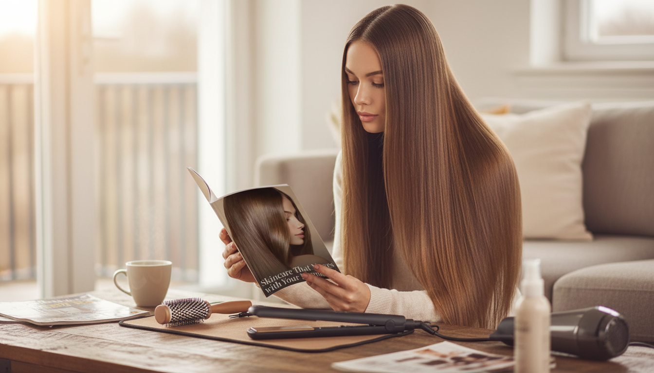 Sleek Straight Hair That Lasts: Blowout + Flat Iron Guide